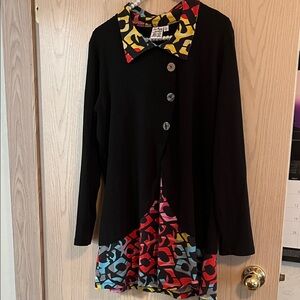 Colorful Patterned Women's Long Shirt